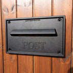 Rear Access Large Letterbox For Gates & Fences W3 2 Nero