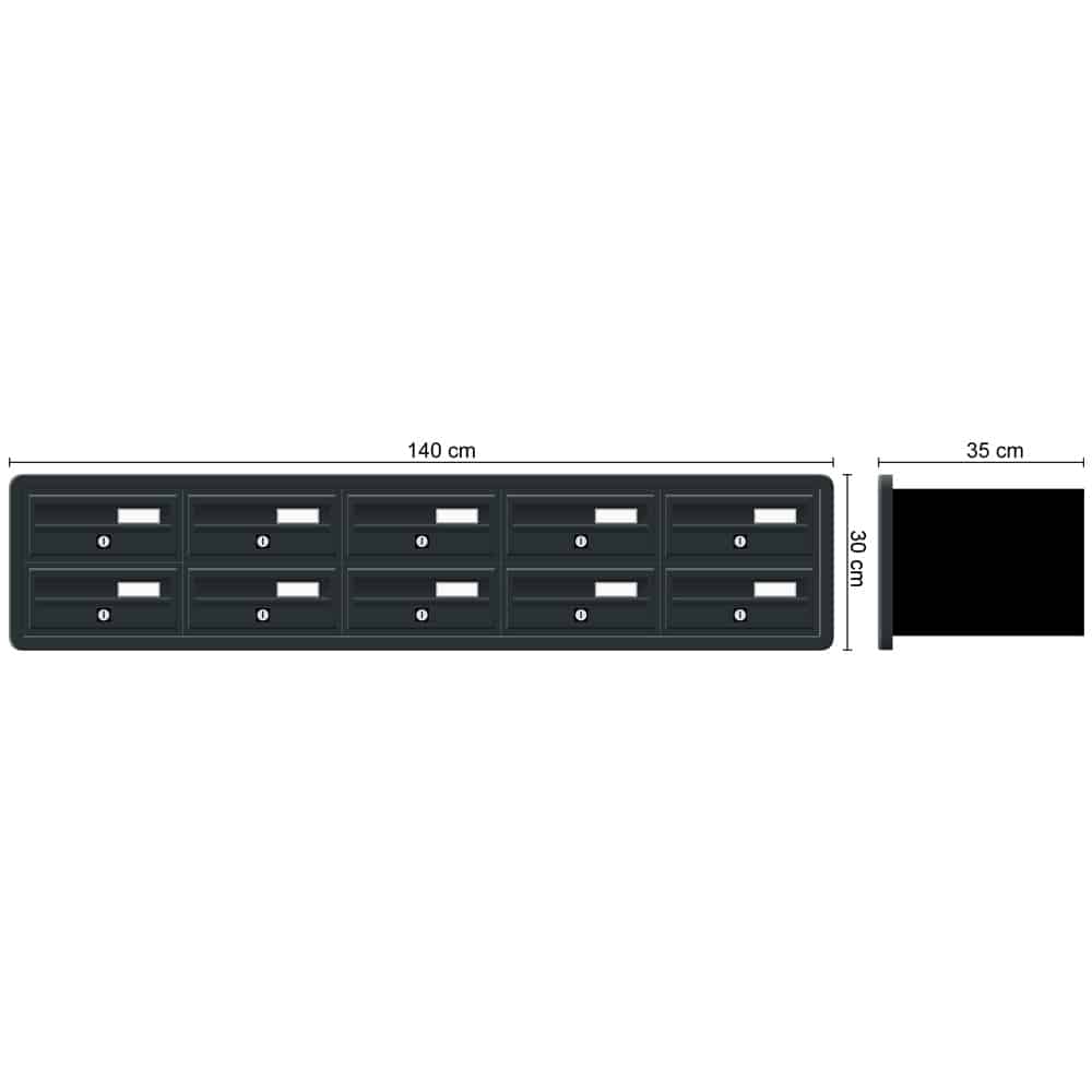 Recess Mounted Modular 270 2x5 10