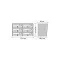 Wall Mounted Post Boxes for Flats External Locking Anthracite Grey - Tocco Di Italia Slim