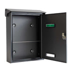 San Zenone Wall Mounted External Post Box Graphite Grey