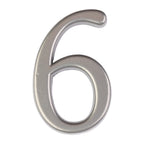 Small House Numbers 6 Silver