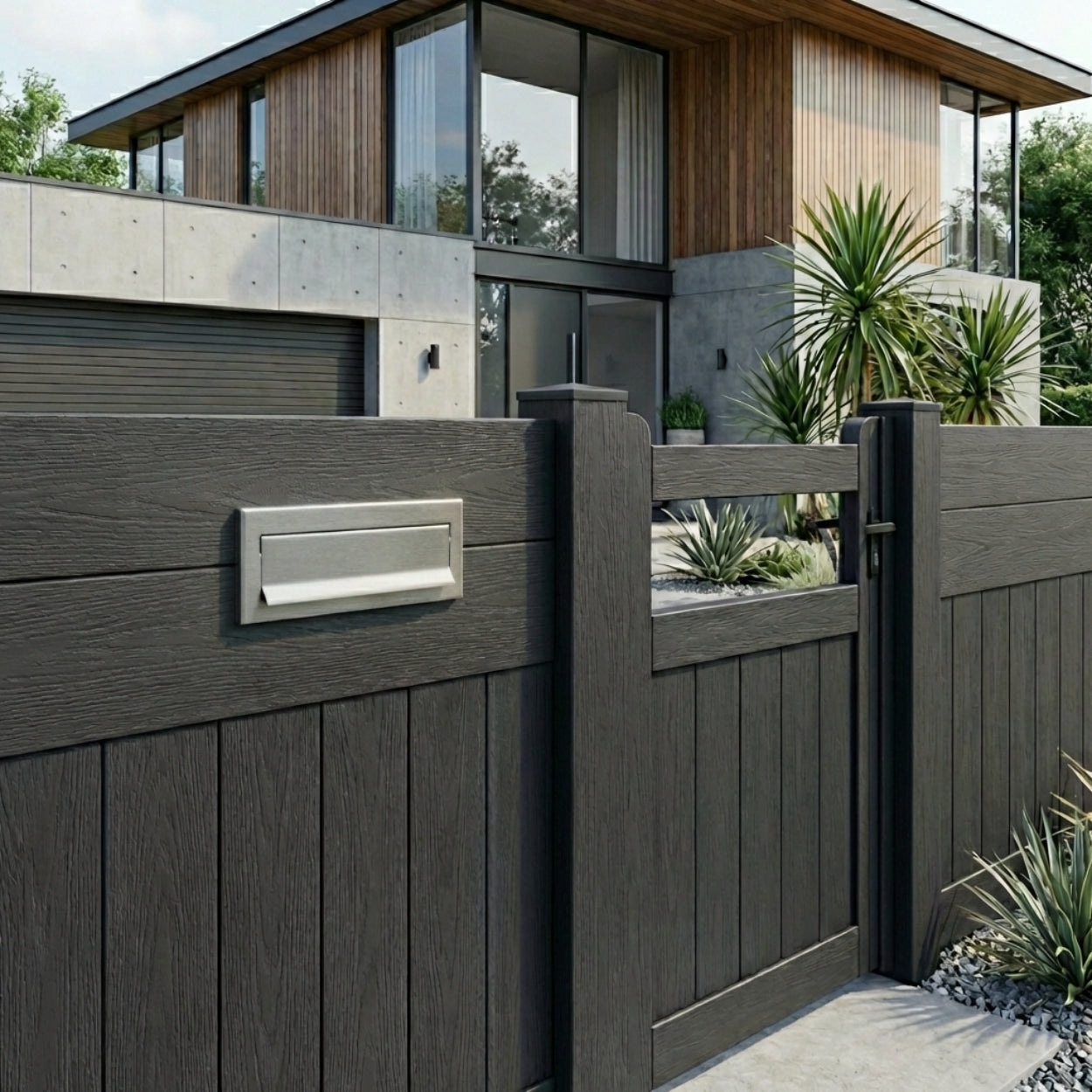 Stainless Steel Through Fence Rear Access Post Box LCD 050 Guardhouse
