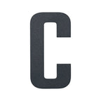 Stylish 3D House Numbers   Stainless Steel Powder Coated Anthracite Grey   Letter C