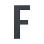 Stylish 3D House Numbers   Stainless Steel Powder Coated Anthracite Grey   Letter F