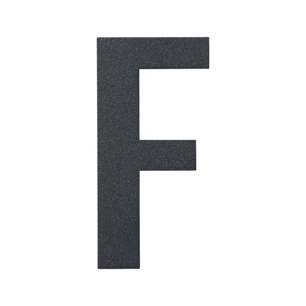 Stylish 3D House Numbers   Stainless Steel Powder Coated Anthracite Grey   Letter F