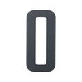 Stylish 3D House Numbers   Stainless Steel Powder Coated Anthracite Grey   Number 0
