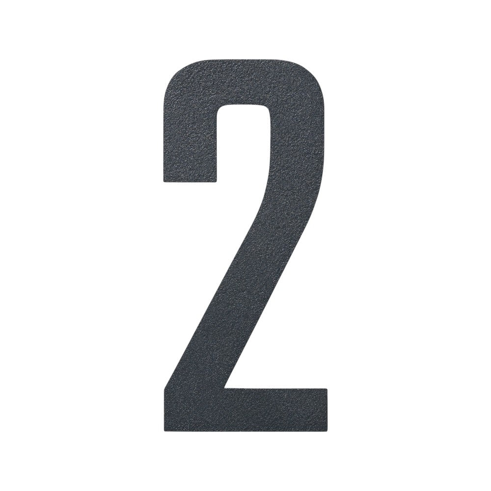 Stylish 3D House Numbers   Stainless Steel Powder Coated Anthracite Grey   Number 2