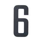 Stylish 3D House Numbers   Stainless Steel Powder Coated Anthracite Grey   Number 6