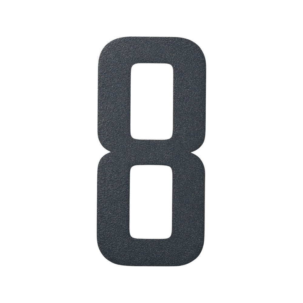 Stylish 3D House Numbers   Stainless Steel Powder Coated Anthracite Grey   Number 8