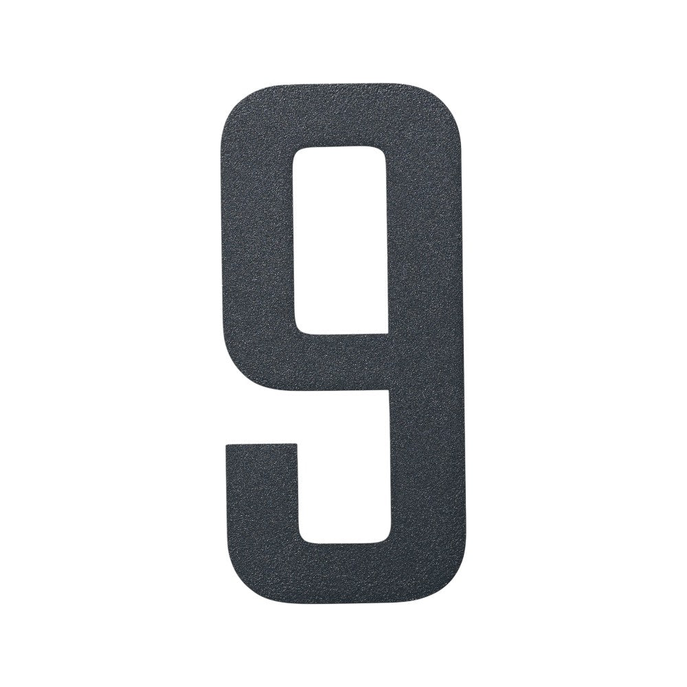 Stylish 3D House Numbers   Stainless Steel Powder Coated Anthracite Grey   Number 9