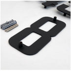 Stylish Stainless Steel House Numbers   Anthracite Grey RAL 7016_Back Fixings