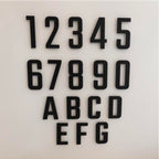Stylish Stainless Steel House Numbers   Anthracite Grey RAL 7016_Numbers Letters