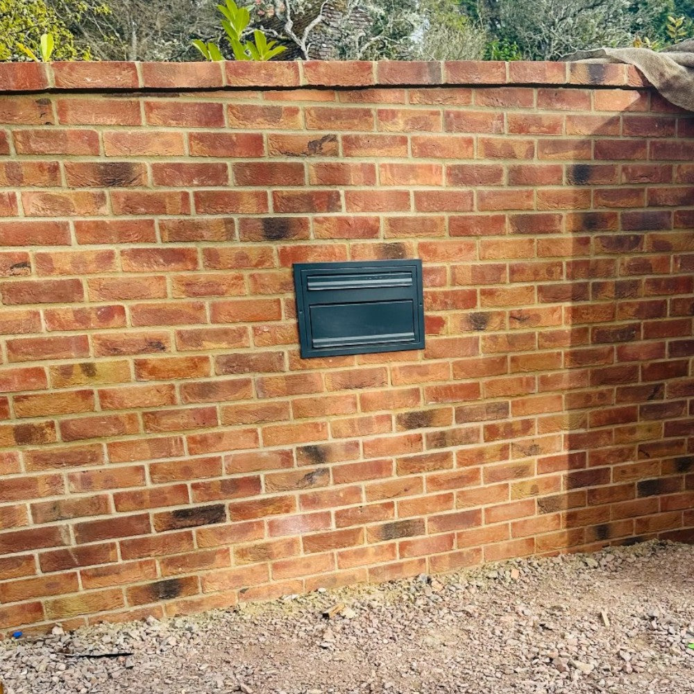 Through The Wall Parcel Box   Sierra   Black   Lifestyle Photo 1