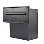 Through The Wall Post Box LFD 041 Black Nero Letterplate