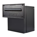 Through The Wall Post Box LFD 042 Black Nero Letterplate