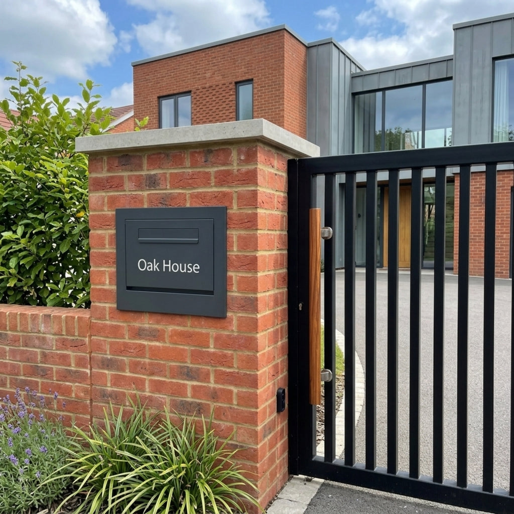 Through Pillar Parcel Delivery System with Letterbox Epsilon-Pillar