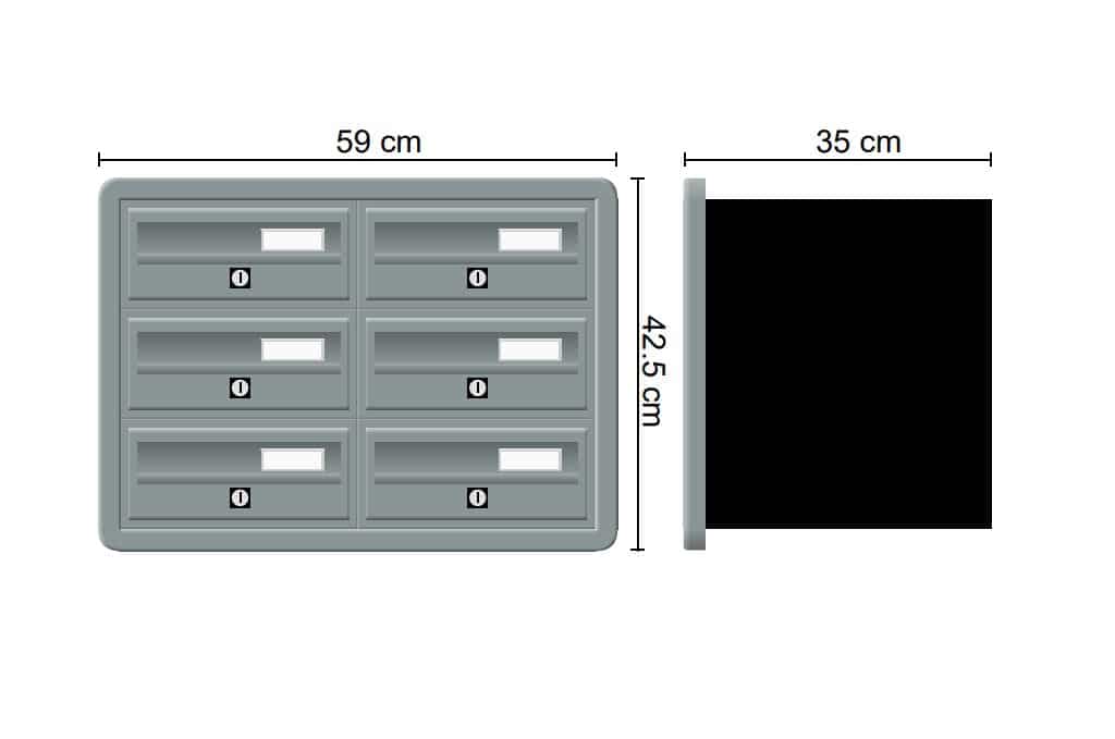 Tocco Di Italia Modular 270 2x3 Recess Mounted Post Boxes For Flats