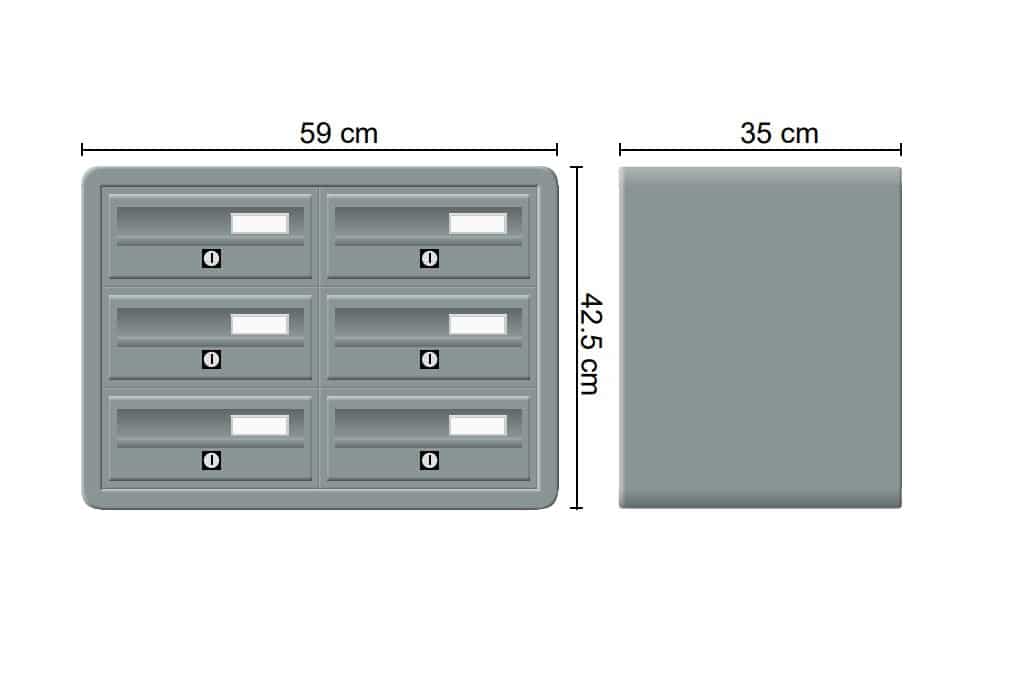 Tocco Di Italia Modular 270 Wall Mounted Post Boxes for Flats Anodized Silver