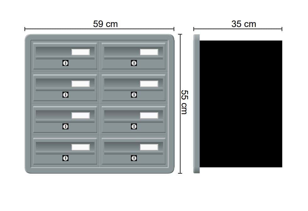 Tocco Di Italia Modular 270 Recess Mounted Post Boxes for Flats