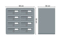 Tocco Di Italia Modular 270 Wall Mounted Post Boxes for Flats Anodized Silver