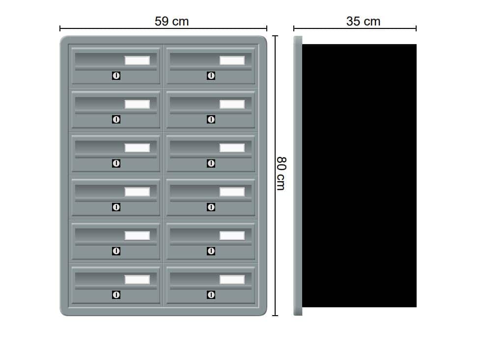 Tocco Di Italia Modular 270 Recess Mounted Post Boxes for Flats Anthracite Grey