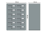 Tocco Di Italia Modular 270 Wall Mounted Post Boxes for Flats Anodized Silver