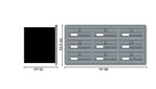 Tocco Di Italia Modular 270 Recess Mounted Post Boxes for Flats Anthracite Grey