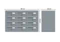 Tocco Di Italia Modular 270 Wall Mounted Post Boxes for Flats Anodized Silver