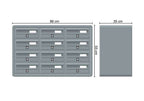Tocco Di Italia Modular 270 Wall Mounted Post Boxes for Flats Anodized Silver