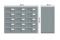 Tocco Di Italia Modular 270 Wall Mounted Post Boxes for Flats Anodized Silver