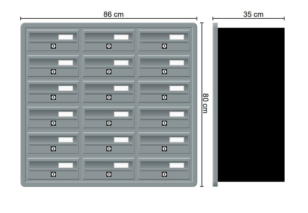 Tocco Di Italia Modular 270 Recess Mounted Post Boxes for Flats
