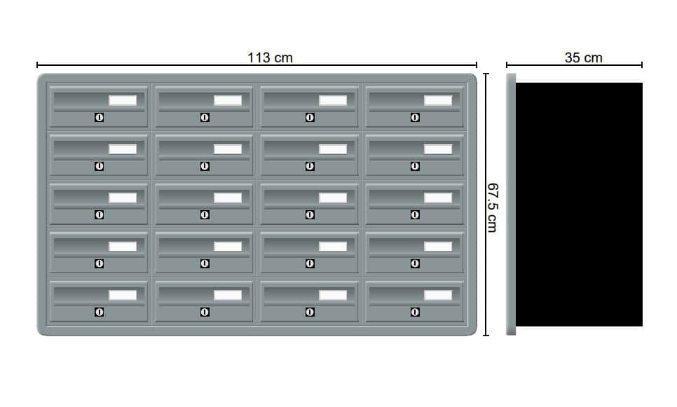 Tocco Di Italia Modular 270 Recess Mounted Post Boxes for Flats