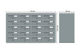 Tocco Di Italia Modular 270 Wall Mounted Post Boxes for Flats Anodized Silver