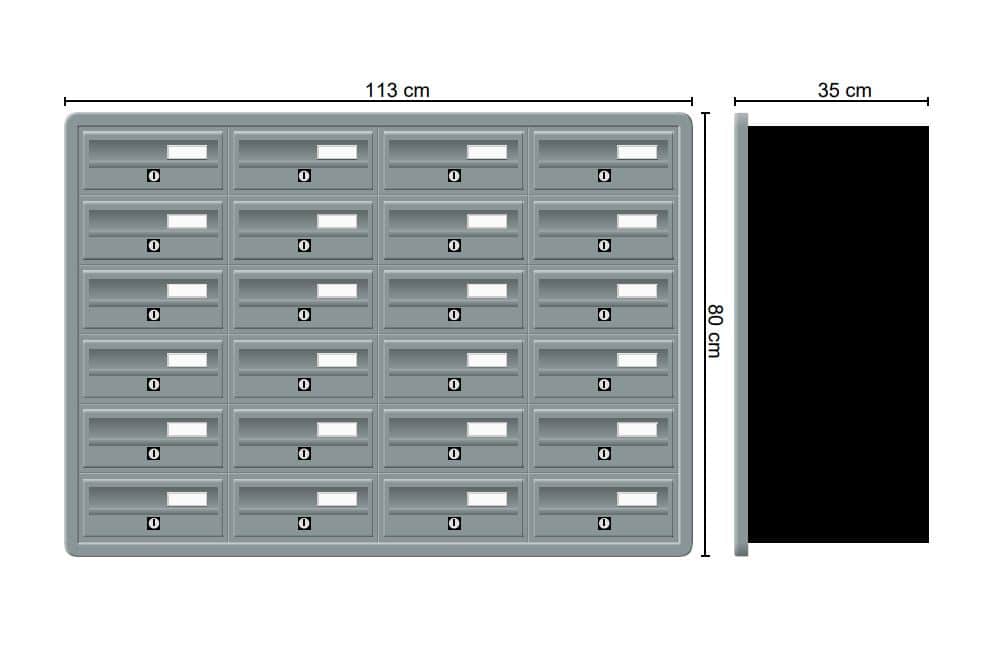 Tocco Di Italia Modular 270 Recess Mounted Post Boxes for Flats