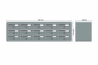 Tocco Di Italia Modular 270 Wall Mounted Post Boxes for Flats Anodized Silver