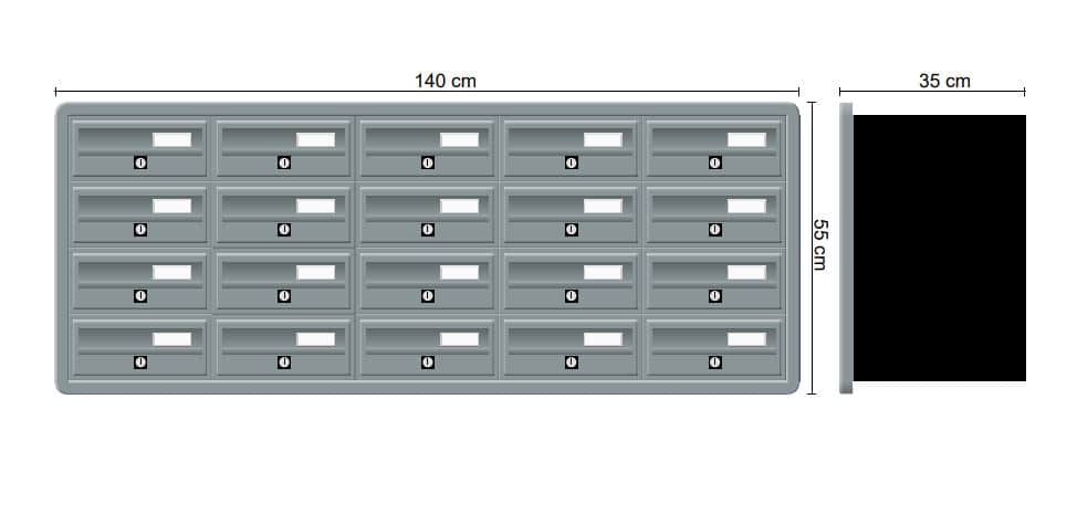 Tocco Di Italia Modular 270 Recess Mounted Post Boxes for Flats