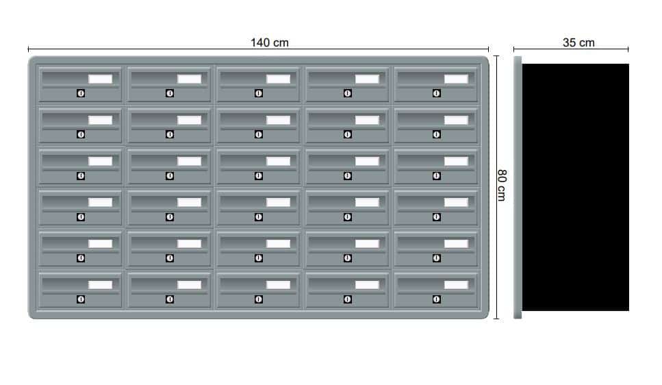 Tocco Di Italia Modular 270 Recess Mounted Post Boxes for Flats