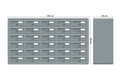 Tocco Di Italia Modular 270 Wall Mounted Post Boxes for Flats Anodized Silver