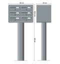 Post Boxes for Flats Internal Locking Freestanding in Anthracite Grey - Tocco Di Italia Modular 270