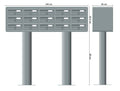 Post Boxes for Flats Internal Locking Freestanding in Anthracite Grey - Tocco Di Italia Modular 270