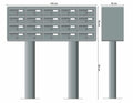 Post Boxes for Flats Free Standing Internal Locking in Anodized Silver - Tocco Di Italia Modular 270