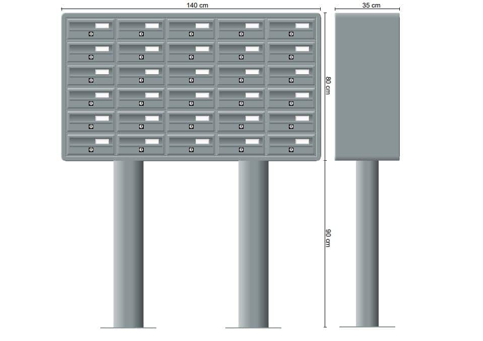 Internal Post Boxes Internal Post Boxes for Flats - Tocco di Italia Modular 270 – Letterbox4you