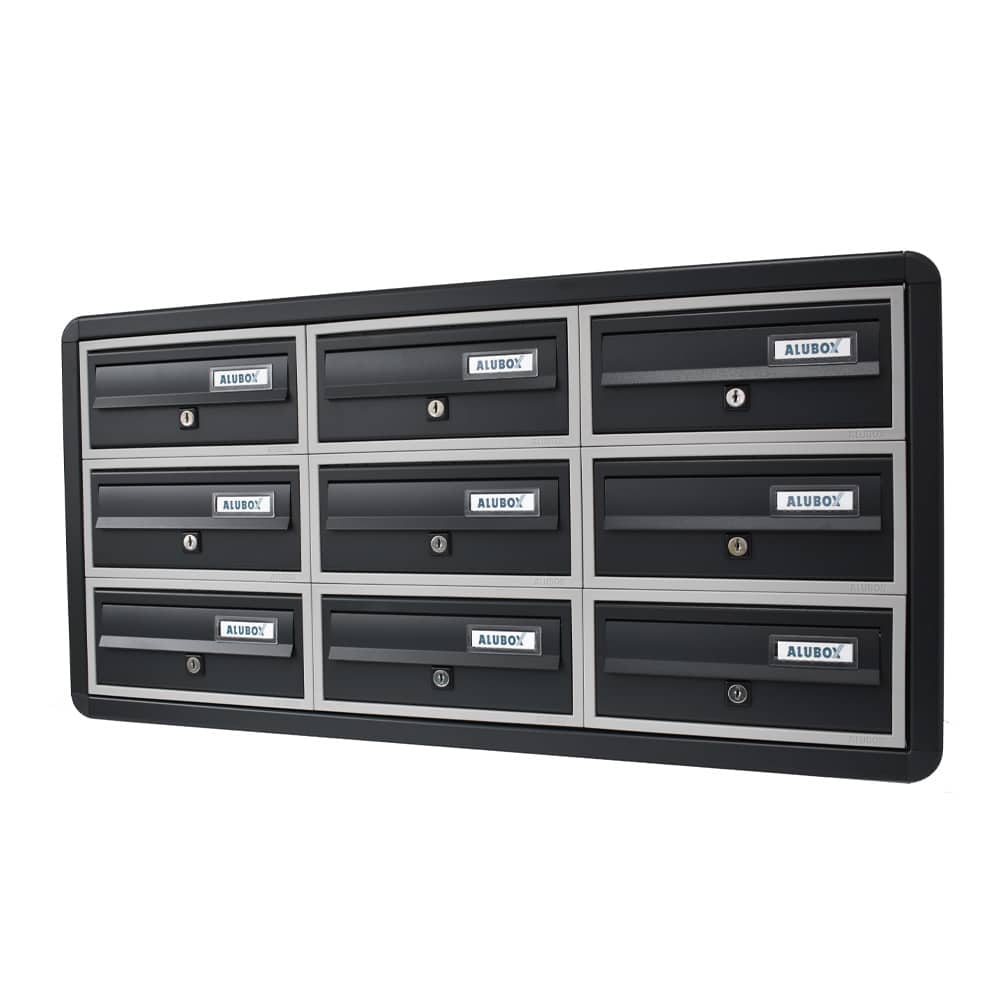 Parcel Box Letterbox Tocco Di Italia Modular 270 Recess Mounted Post Boxes for Flats Anthra