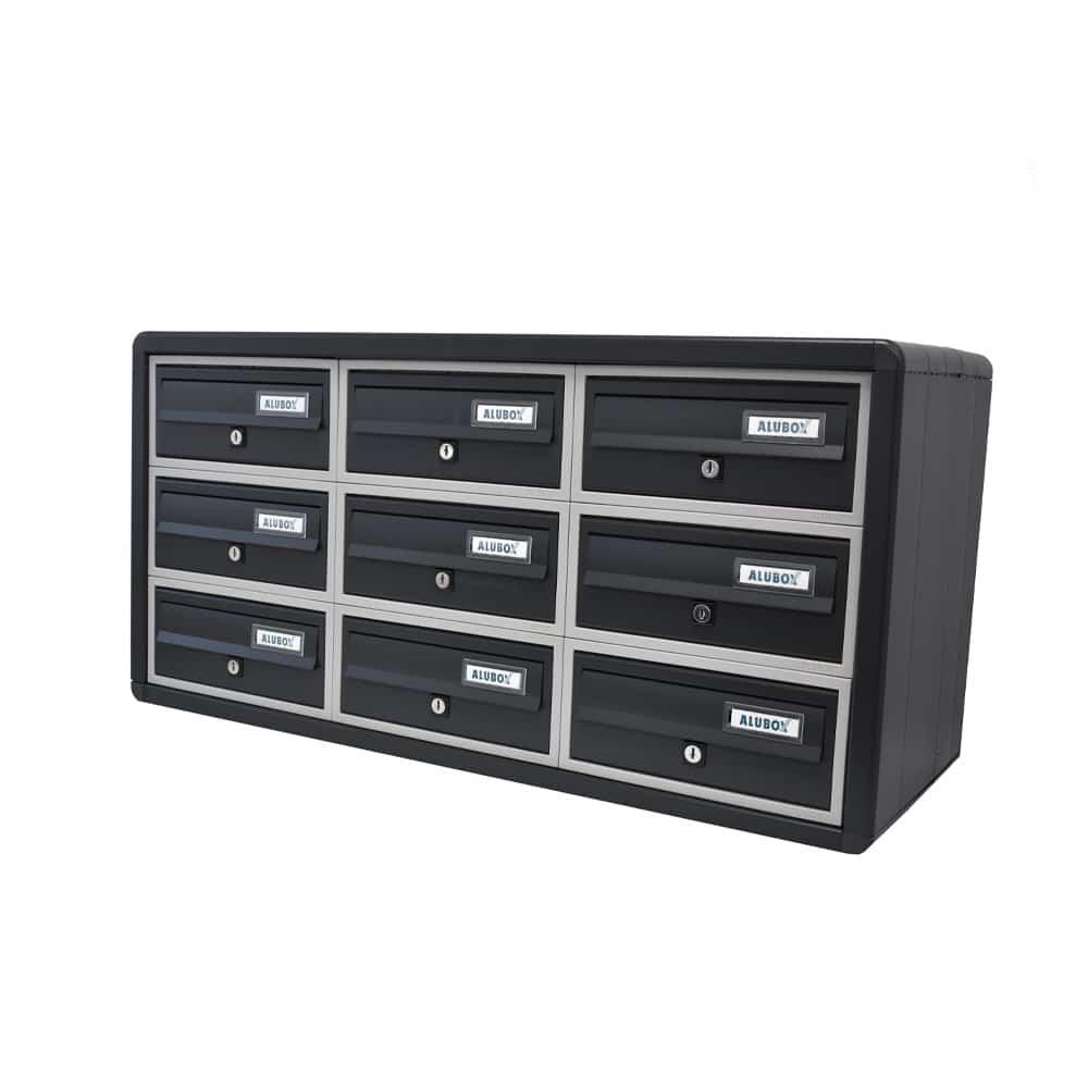 Parcel Box Letterbox Tocco Di Italia Modular 270 Wall Mounted Letterboxes for Flats Anthrac