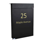Tonale Wall Mounted Minimalistic Black Letterbox