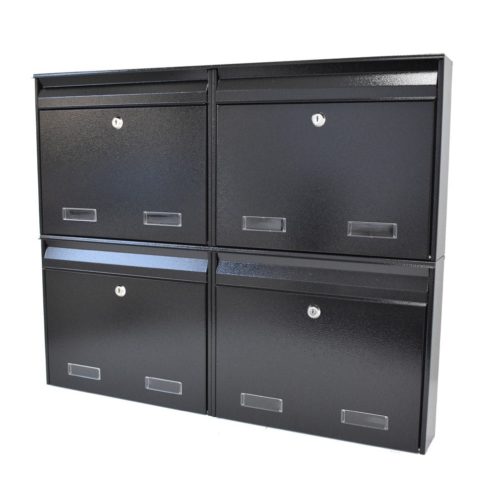 W2 Wall Mounted Post Box In Black 4 2