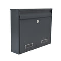 W2 Wall Mounted Post Box In Grey Single 2