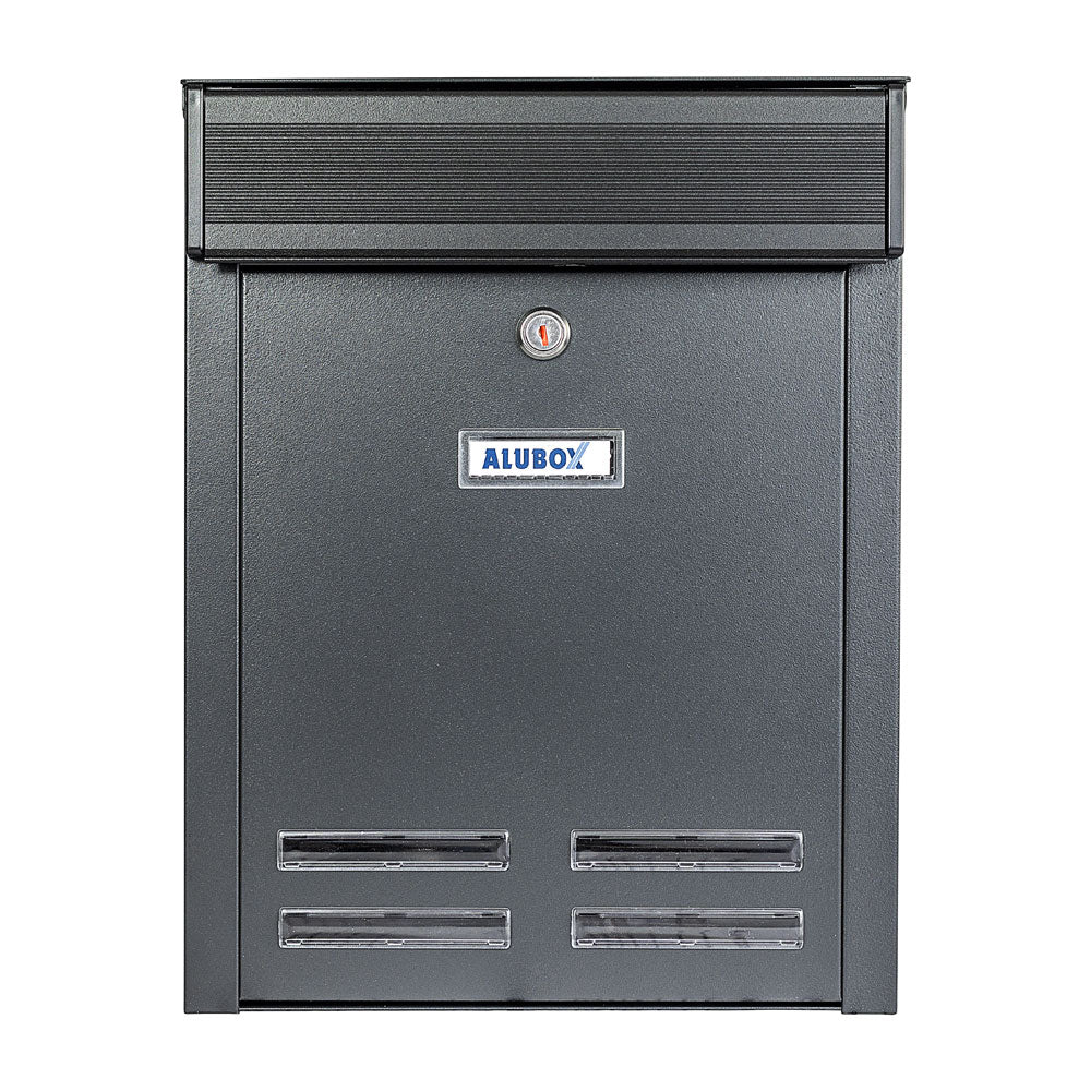 Wall Mounted Dark Grey Post Box Magnum