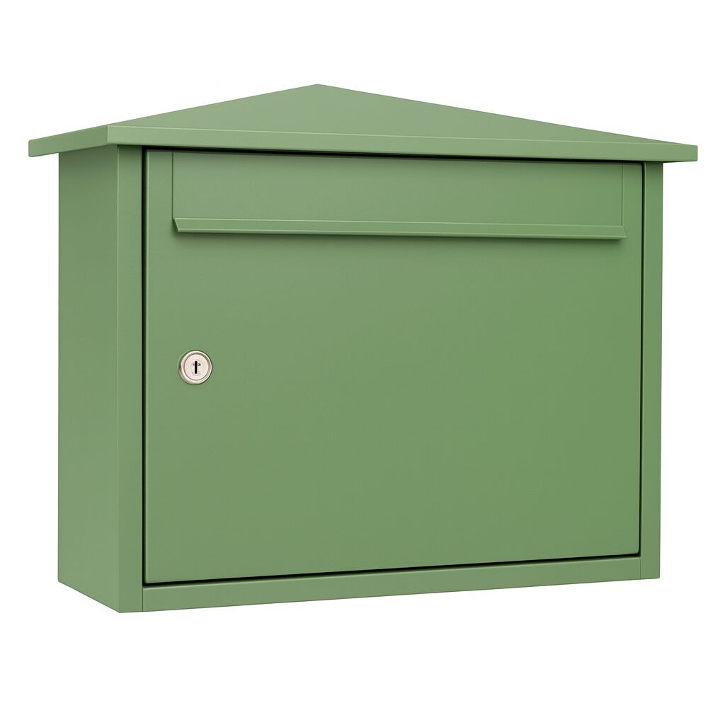 Wall Mounted Outdoor Letter Box   Kestrel   Pale Green