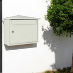Wall Mounted Outdoor Lockable Letterbox   Kestrel   Pebble Grey   Lifestyle 2